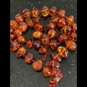 real amber stones-beads